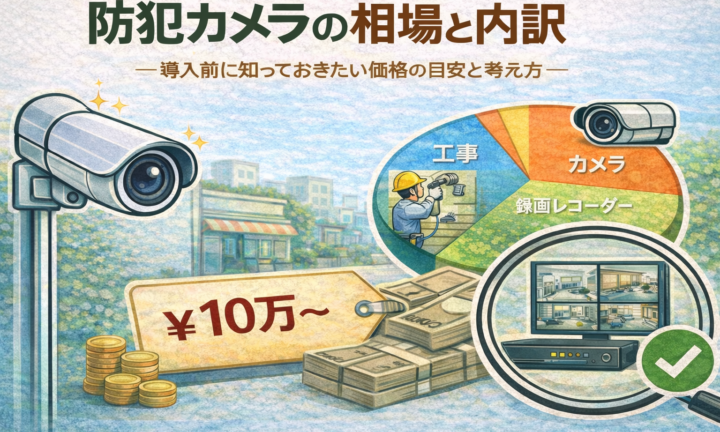 防犯カメラの費用相場と内訳