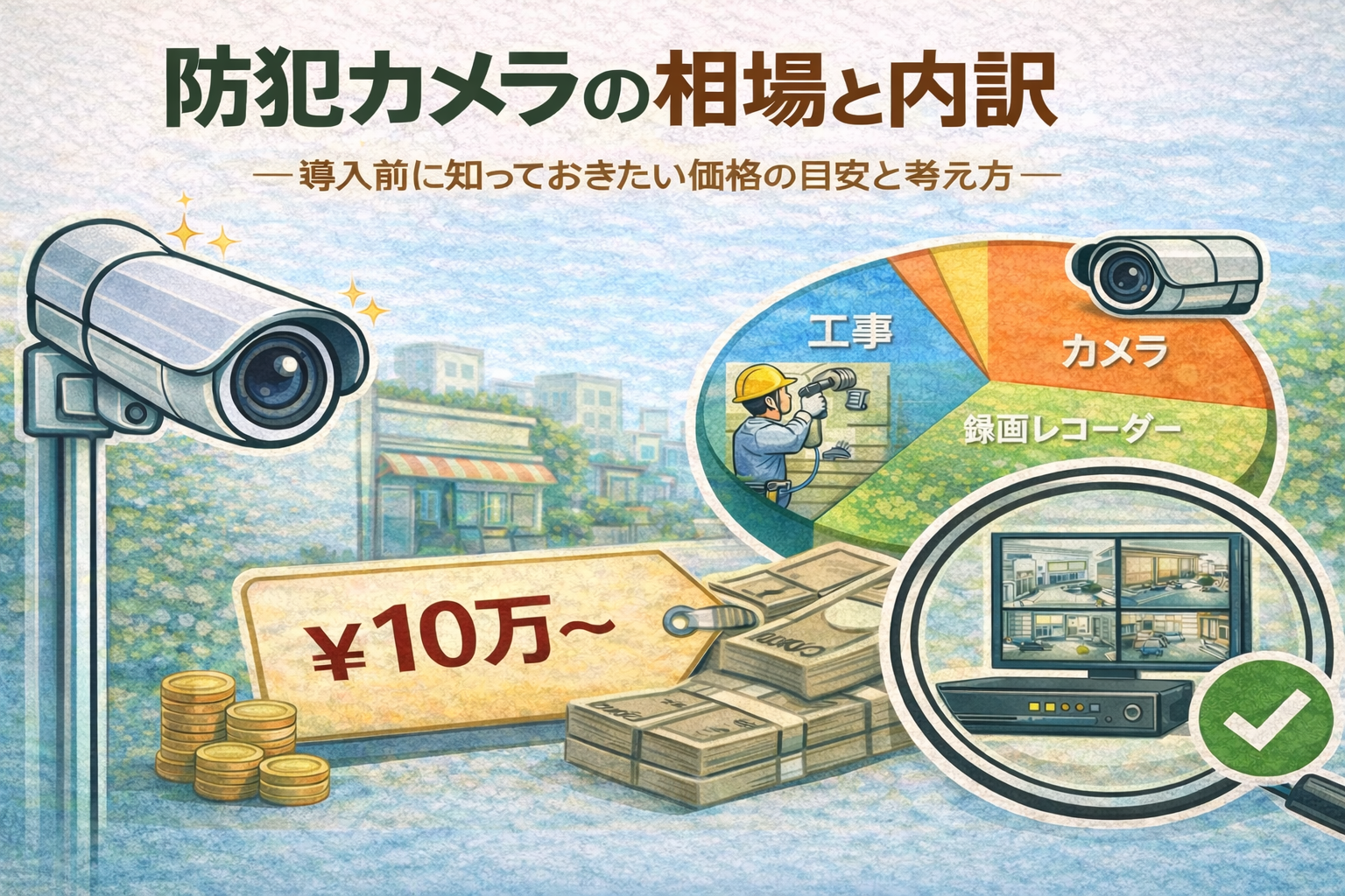 防犯カメラの費用相場と内訳
