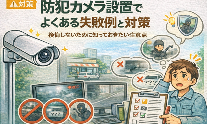 防犯カメラ設置でよくある失敗例と対策