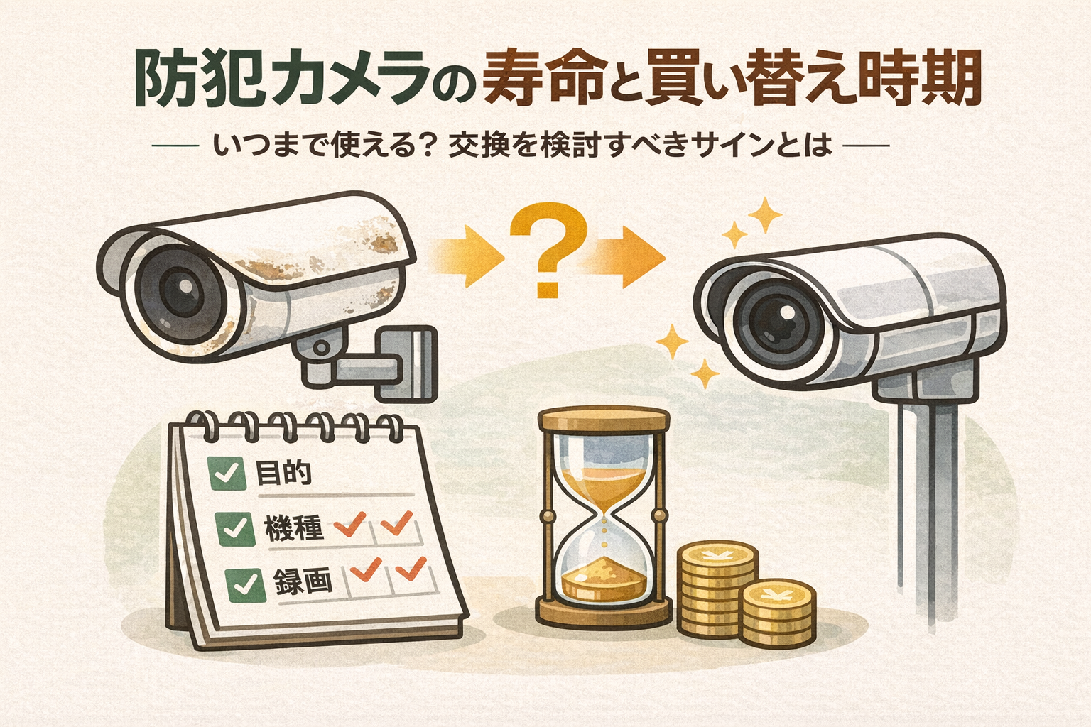 防犯カメラの寿命と買い替え時期