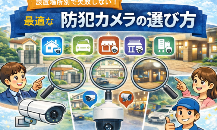 設置場所別で失敗しない！最適な防犯カメラの選び方