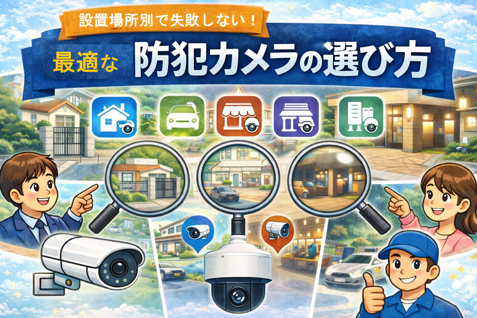 設置場所別で失敗しない！最適な防犯カメラの選び方