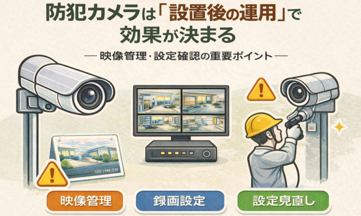 防犯カメラは「設置後の運用」で効果が決まる