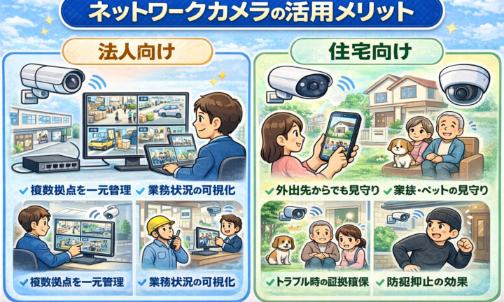 法人向け｜ネットワークカメラの活用メリット