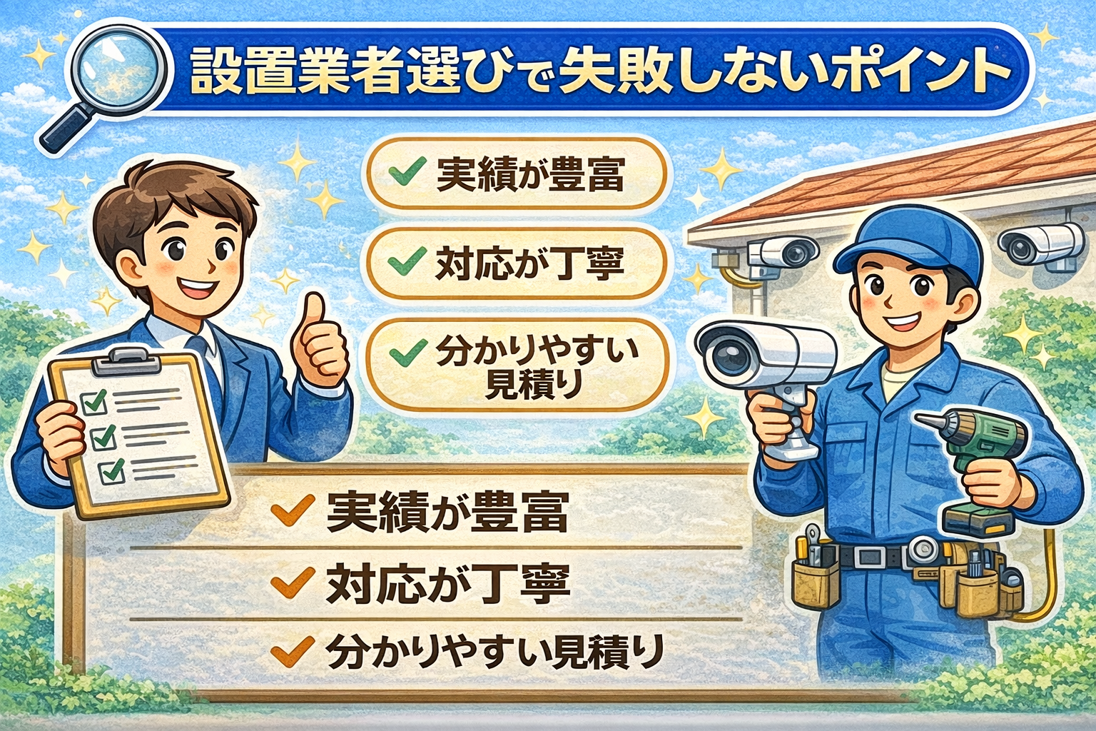 設置業者選びで失敗しないポイント