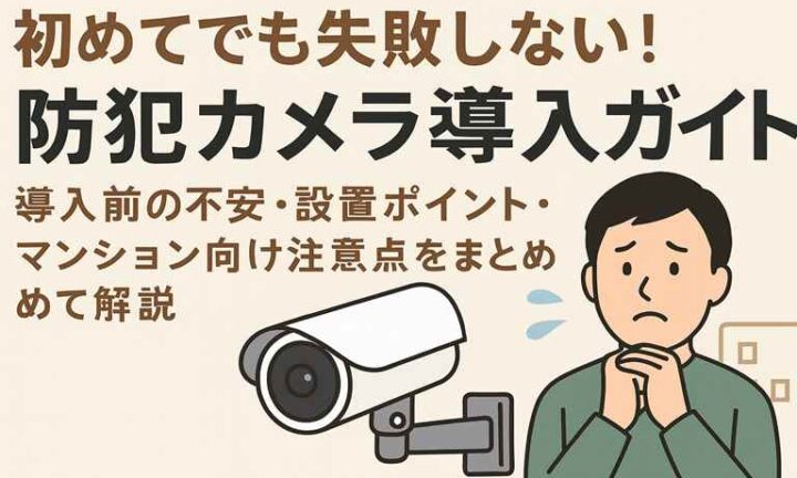 初めてでも失敗しない！防犯カメラ導入ガイド― 導入前の不安・設置ポイント・マンション向け注意点をまとめて解説**