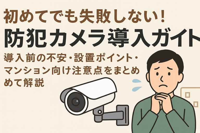 初めてでも失敗しない！防犯カメラ導入ガイド― 導入前の不安・設置ポイント・マンション向け注意点をまとめて解説**