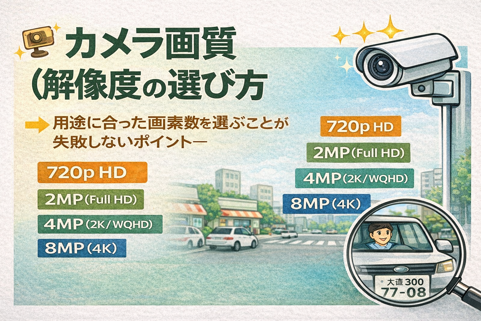 カメラ画質（解像度）の選び方