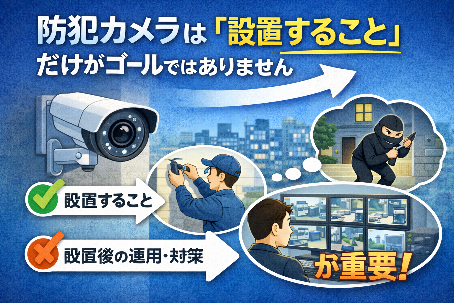 防犯カメラは「設置すること」だけがゴールではありません
