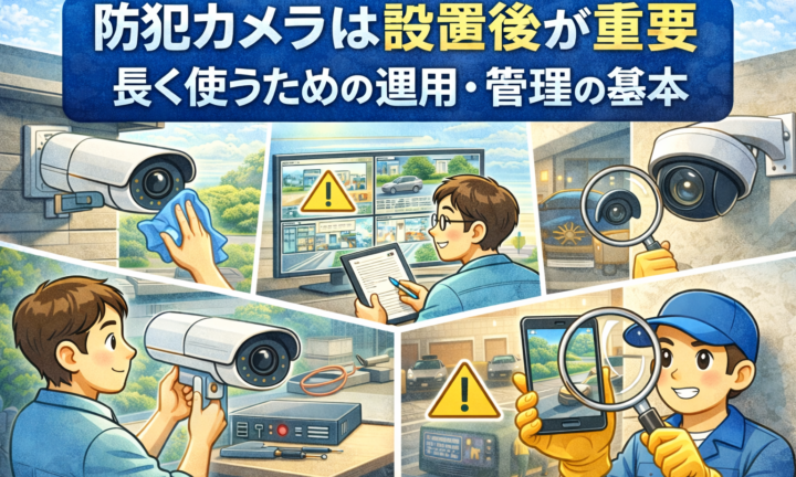 防犯カメラは設置後が重要｜長く使うための運用・管理の基本
