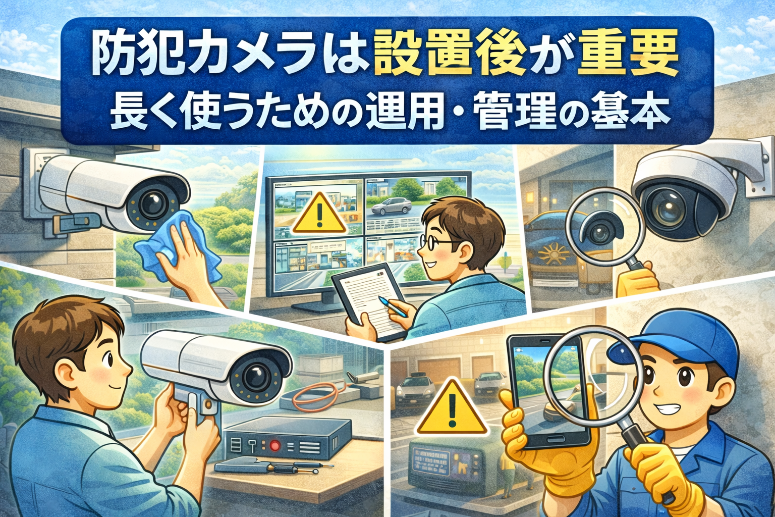 防犯カメラは設置後が重要｜長く使うための運用・管理の基本
