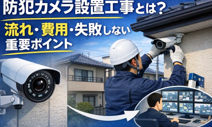 防犯カメラ設置工事とは？流れ・費用・失敗しないための重要ポイント