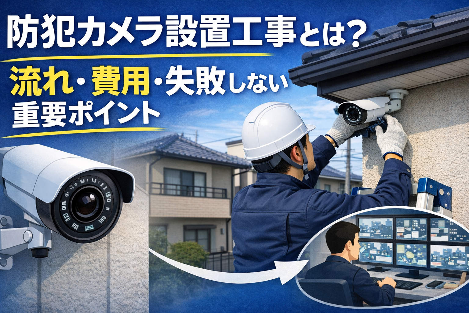 防犯カメラ設置工事とは？流れ・費用・失敗しないための重要ポイント